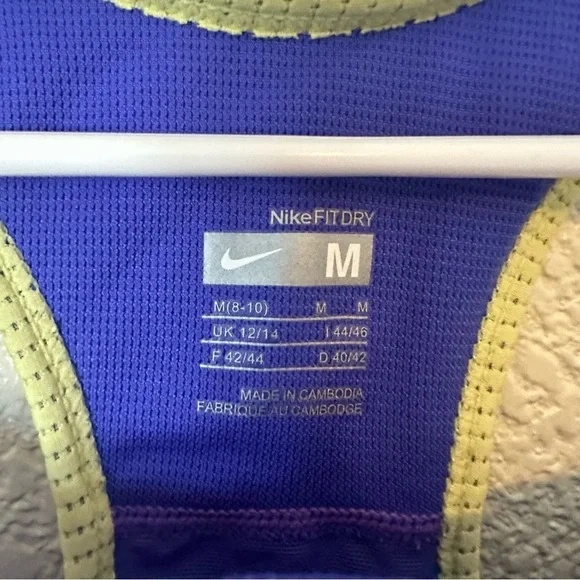 Nike Women's Blue Striped Tank Top - Picture 5 of 6